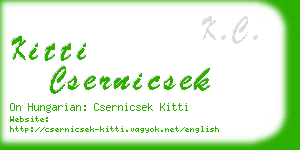 kitti csernicsek business card